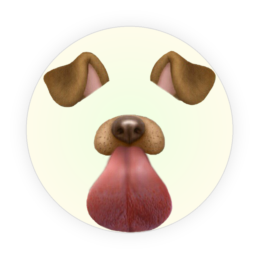 Complete dog-lens treatment with ears, nose and tongue